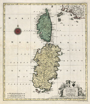 Lot 50, Auction  101, Sardinien und Korsika (Lotter), Mappa ... Sardiniae ac Corsicae
