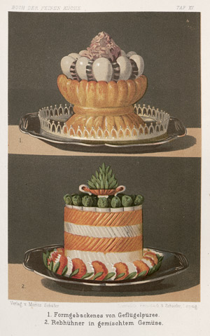 Lot 848, Auction  101, Gouffé, J., A. Gouffé und H. Gouffé., Die feine Küche. Enthaltend gründliche Anleitung zur höheren und bürgerlichen Kochkunst