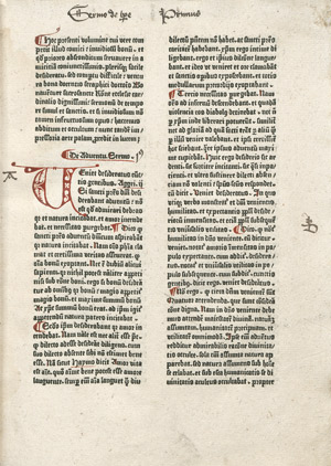 Lot 1241, Auction  101, Pseudo-Bonaventura., Sermone de tempore Zwolle, (Peter van Os), 1479.