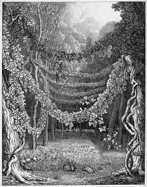 Lot 5443, Auction  101, Tischbein, Johann Heinrich Wilhelm, Waldpartie mit Wein und einer Büffelherde