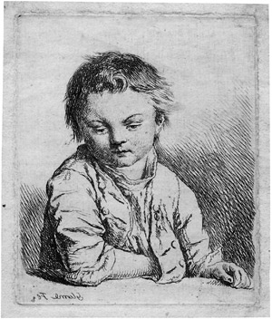 Lot 5624, Auction  101, Glume, Johann Gottlieb, Knabe, die Rechte in die Jacke gesteckt.
