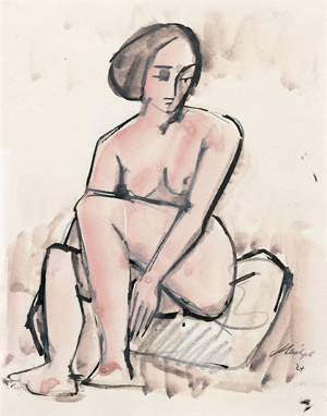 Lot 7243, Auction  101, Maetzel, Emil, Sitzender weiblicher Akt