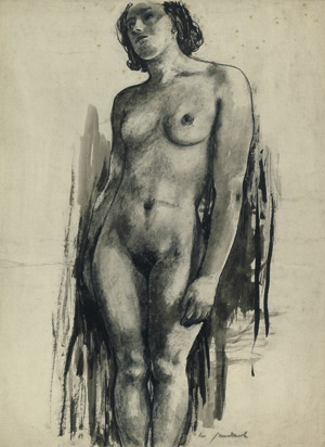 Lot 8197, Auction  101, Jaeckel, Willy, Stehender weiblicher Akt