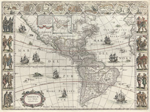 Lot 47, Auction  102, Blaeu, Willem Janszoon, Americae nova Tabula. Späteres kolorit