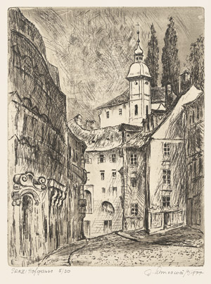 Lot 143, Auction  102, Schneeweiß, Josef, Grazer Altstadt. Radierzyklus.