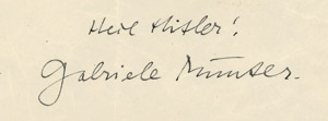 Lot 2520, Auction  102, Münter, Gabriele, Brief 1940 + Beilage