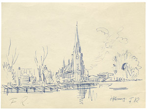 Lot 2522, Auction  102, Radziwill, Franz, Monogrammierte Zeichnung