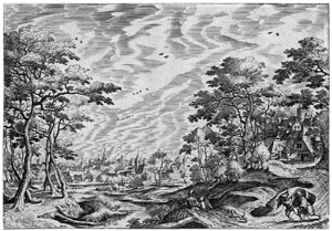 Lot 5598, Auction  102, Doetecum, Joannes van, Flusslandschaft mit auf eine Stadt