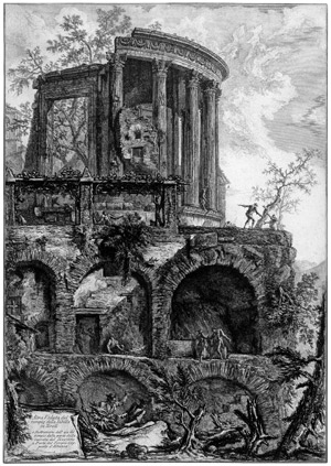 Lot 5729, Auction  102, Piranesi, Giovanni Battista, Altra Veduta del Tempio della Sibilla in Tivoli