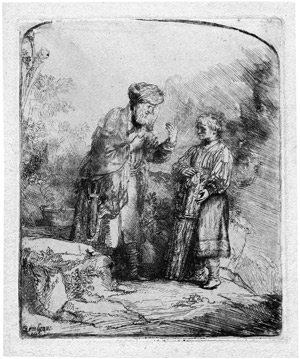 Lot 5744, Auction  102, Rembrandt Harmensz. van Rijn, Abraham mit Isaak sprechend