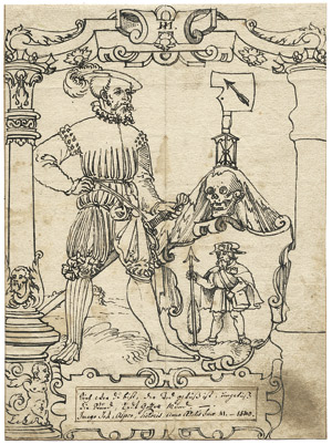 Lot 6272, Auction  102, Lang I, Hans Caspar - zugeschrieben, Edelmann mit Wappen mit Totenkopf