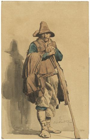 Lot 6473, Auction  102, Lundbye, Johan Thomas, Stehender italienischer Hirte