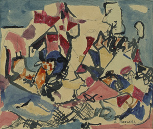 Lot 8252, Auction  102, Hoelzel, Adolf, Gegenstandslose Komposition