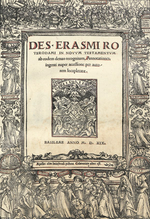 Lot 1058, Auction  103, Erasmus von Rotterdam, In Novum Testamentum ab eodem denuo recognitum