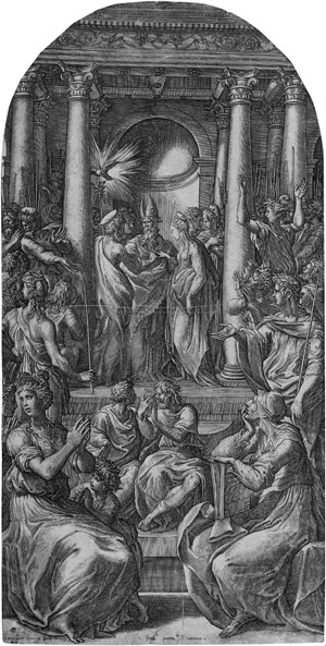 Lot 5586, Auction  103, Caraglio, Jacopo, Die Hochzeit der Jungfrau