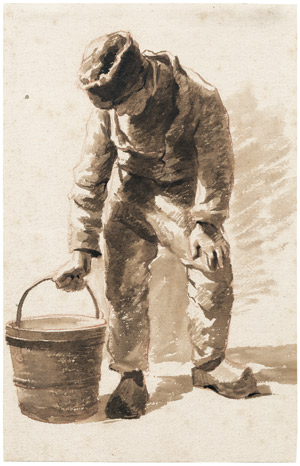 Lot 6427, Auction  103, Hulswit, Jan, Stehender Bauernknabe mit Eimer