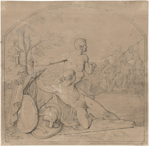 Lot 6764, Auction  103, Köhler, Christian, Zwei griechische Helden beim Bad attackiert