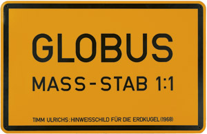 Lot 7471, Auction  103, Ulrichs, Timm, Hinweisschild für die Erdkugel