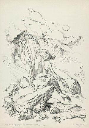 Lot 8249, Auction  103, Schlichter, Rudolf, 1001 Nacht: Geschichte des zweiten Bettelmönchs