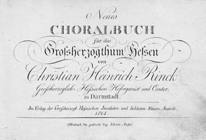 Lot 650, Auction  104, Rinck, Christian Heinrich, Neues Choralbuch für das Grosszerzogthum Hessen