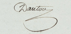 Lot 2732, Auction  104, Danton, Georges, Signiertes Dekret 1792