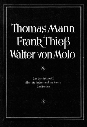 Lot 3390, Auction  104, Mann, Thomas, Thomas Mann - Frank Thieß - Walter von Molo