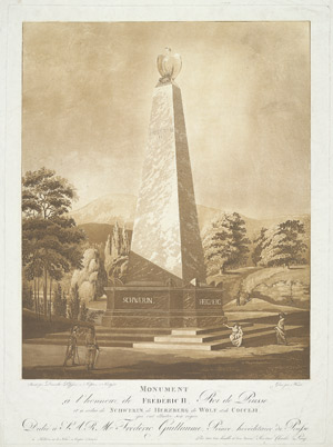 Lot 5343, Auction  104, Hauer, Johann Thomas, "Monument à l'Honneur de Frédéric II, Roi de Prusse"
