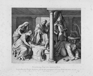 Lot 5543, Auction  104, Schnorr von Carolsfeld, Julius, Das Kind Davids und der Bathseba stirbt