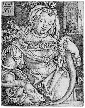 Lot 5564, Auction  104, Aldegrever, Heinrich, Intemperantia - Die Unmäßigkeit (Das Weib mit der Schlange)