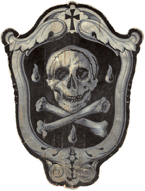 Lot 5691, Auction  104, Italienisch, 18. Jh. Kartusche mit Totenschädel