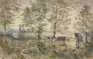 Lot 6443, Auction  104, Georgi, Friedrich Otto, Schloss Gauernitz bei Dresden mit dem Elblauf im Hintergrund