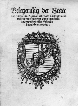 Lot 1091, Auction  105, Stern von Labach, Peter, Belegerung der Statt Wienn