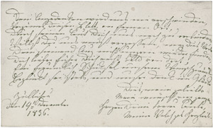 Lot 2237, Auction  105, Herzlieb, Wilhelmine, Albumblatt 1836