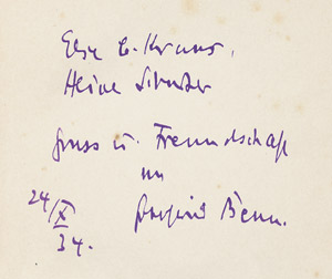 Lot 3676, Auction  105, Benn, Gottfried, Kunst und Macht