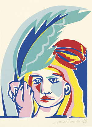 Lot 3779, Auction  105, Lasker-Schüler, Else und Borchert, Uliane - Illustr., Auf deinen Wangen liegen goldene Trauben