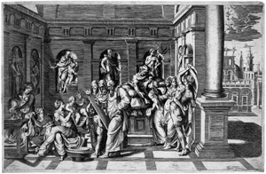 Lot 5039, Auction  105, Bonasone, Giulio, Die Geburt Johannes des Täufers