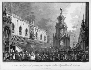 Lot 5293, Auction  105, Brustolon, Giovanni Battista, Blick auf die Piazzetta San Marco mit dem Dogenpalast