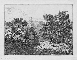 Lot 5435, Auction  105, Erhard, Johann Christoph, Die Burgruine auf dem schroffen Felsen
