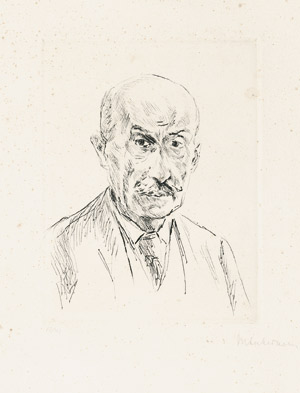Lot 7330, Auction  105, Liebermann, Max, Selbstbildnis des Fünfundsiebzigjährigen