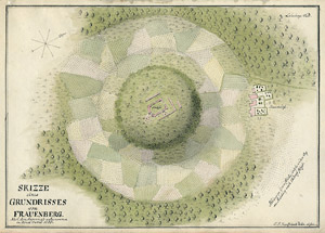 Lot 164, Auction  106, Engelschall, Joseph Friedrich, Skizze eines Grundrisses vom Frauenberg + Beigaben