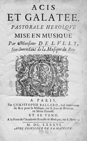 Lot 581, Auction  106, Lully, Jean-Baptiste, Acis et Galatée