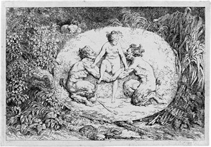 Lot 5363, Auction  106, Fragonard, Jean Honoré, Nymphe auf den Händen zweier Satyrn sitzend