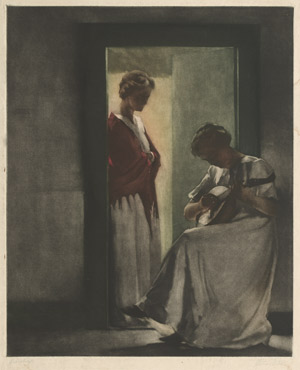 Lot 5516, Auction  106, Ilsted, Peter, Zwei Mädchen an der Tür