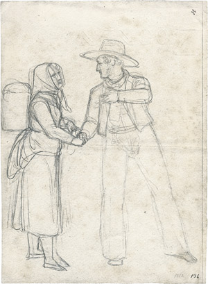 Lot 6662, Auction  106, Eckersberg, Christoffer Wilhelm, Matrose, sich von einer Frau verabschiedend