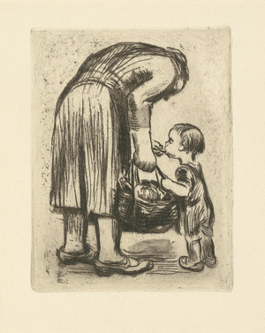 Lot 7300, Auction  106, Kollwitz, Käthe, Stehende Mutter, ihr Büblein fütternd