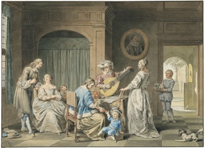 Lot 6596, Auction  107, Buys, Jacobus, Elegante Gesellschaft mit Kindern und einem Lautenspieler