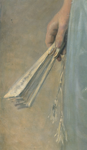 Lot 6745, Auction  107, Deutsch, 19. Jh. Damenhand mit Fächer