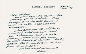 Lot 2208, Auction  108, Beckett, Samuel, Konvolut von 19 Autographen