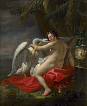 Lot 6046, Auction  108, Niederländisch, um 1700. Leda mit dem Schwan