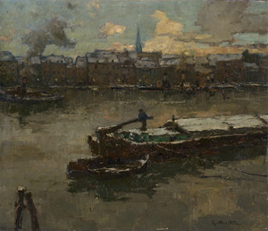 Lot 7285, Auction  108, Kersten, Georg, Kähne auf dem Fluss